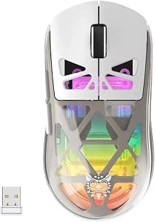 ماوس اونيكوما CW930 للجيمنج بثلاثة أوضاع وإضاءة RGB - مستشعر بصري 10,000 DPI، بلوتوث 5.3، لاسلكي 2.4GHz وسلكي USB-C، تصميم خفيف الوزن 71 جرام مع بطارية قابلة للشحن