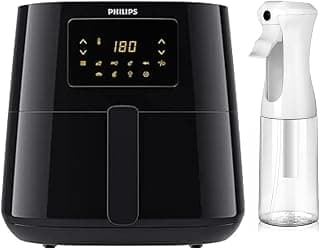Philips Airfryer XL - 2000W, LED Touch Screen Display, 6.2L, 1.2KGs, 7 Presets, Rapid Air Technology, Connected with HomeID APP, Black - HD9270/90 + VIGOR PATH Continuous Spray Bottle