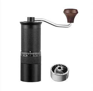 Premium Manual Coffee Grinder with External Grind Adjustment, Stainless Steel Coffee Bean Grinder for Espresso, Pour Over & French Press | مطحنة قهوة يدوية ستانلس ستيل بضبط خارجي للطحن