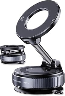 360 Degree Nano Gel Magnetic Phone Holder Compatible with MagSafe Strong Suction Car Mount for iPhone 17 Pro Max Adjustable Dashboard Mount