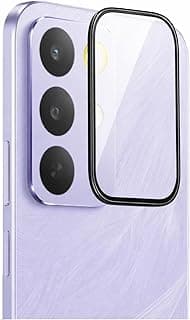 Camera Lens Protector for Realme C85 5G/4G / Realme C85 Pro Accessories, 9H Tempered Glass Metal Individual Ring Camera Cover Screen Protector, Case Friendly, Anti Scratch (Black)
