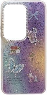 Back Cover Compatible With Vivo Y29, Sparkling Glitter Case Hard Back With Soft Silicone Edges -light Blue & purple