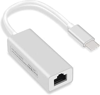 محول KX1670 من ابل Type-c 3.1 ذكر إلى جيجابت ايثرنت LAN أنثى 10/100/1000 ميجابت في الثانية - فضي