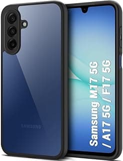 Hybrid Clear Back Case Compatible with Samsung Galaxy A17 (5G / 4G), Anti-Yellow Hard Acrylic Back with Black Frame, Full Camera Protection, Shockproof Cover - Clear/Black