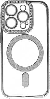 Protective Phone Cover with Strass & Glitter for iPhone 15 Pro - Silver