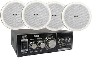 Sound System 4 ceiling speakers, 30 watt amplifier inter sound