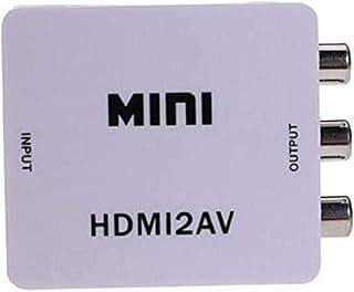 محول فيديو صغير HDMI 2AV يدعم ان تي اس سي وبال HDMI لـ AV/سي في بي اس ال/ار
