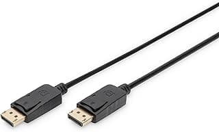 كابل DisplayPort - دقة UHD 4K/60Hz - طول 3 متر - متوافق مع الشاشات وكرت الشاشة