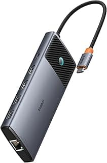 موزع USB-C 10 في 1 من سلسلة Metal Gleam | مخرجين شاشة 4K HDMI | شحن سريع 100W PD QC | نقل بيانات 10Gbps | منفذ إيثرنت RJ45 | لأجهزة ابل MacBook Pro و Surface Pro و iPad واللابتوب