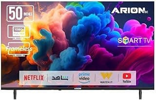 Arion 50" 4K UHD Smart Android TV, Ultra HD Resolution, A+ Grade Panel, Frameless Design, Wi-Fi – AR-50 T4S