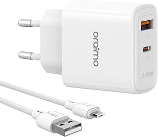شاحن سريع 33 وات GaN بمنفذين، شاحن حائط USB C، محول طاقة للشحن السريع متوافق مع ايفون 14/13/12/X، وسامسونج S21/S20/Note 20/10/9/8، إلخ