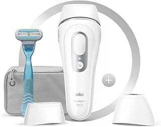 جهاز إزالة الشعر بالليزر Braun Silk-expert Pro 3 PL3121 مع 3 ملحقات: رأس دقيق، شفرة Venus، حقيبة