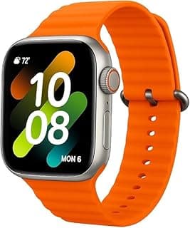 ساعة ذكية X9 Ultra 2، شاشة لمس، استيك برتقالي، مكالمات، GPS، NFC