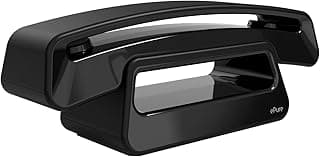 ePure Iconic Black Design Cordless DECT Telephone, Easy to Use, Blocking Unwanted Calls, Hands-Free