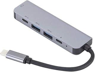موزع USB-C من Dioche، محول 5-في-1 USB-C مع 4K HDMI، محول متعدد الوظائف لنقل البيانات بسرعة عالية HD-PD