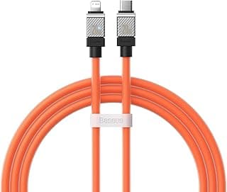 20W Fast Charging USB C to Lightning 2 Meter Cable | for Apple iPhone 14 pro Max, 13, 12, 11, X, Xs Max | 480Mbps Data Transfer and Charger Cord | Type-C to iP | Zinc Alloy Connectors (Orange)