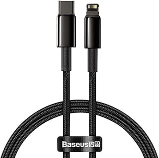 tungsten gold fast charging data cable type-c to ip pd 20w 1m black