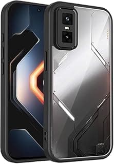Shockproof Hybrid Protective Case for Infinix GT 30 Pro — Black Frame, Transparent Back, Camera Lens Protection, Anti-Yellow TPU, Slim & Durable Cover — for Infinix GT 30 Pro