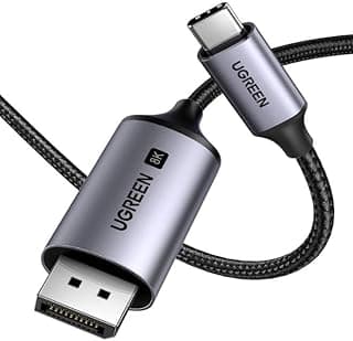 8K USB C to DisplayPort Cable 1M, Type C Thunderbolt 3/4 to DP Cable 8K@60HZ,4K@240HZ/144HZ/120HZ,2K@360HZ, for iPhone 17/16 Series, Macbook Pro/Air,Galaxy S23/23+,iPad Pro/Air/Mini,Dell XPS