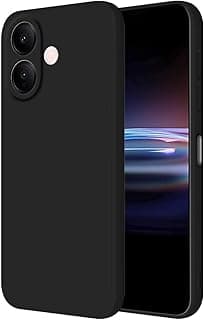 جراب سيليكون TPU متوافق مع هاتف vivo V60 Lite 5G (6.77 بوصة)، جراب حماية للموبايل - أسود