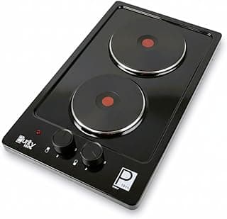 Electric Cooker, 2 Plates, 30cm, 3000W, Smart Domino Size, Durable heating plates, Easy operation and control, Black, HPT302BLE PRO