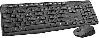 لوحة مفاتيح وماوس لاسلكي من لوجيتك MK235 - أسود