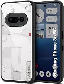 جراب زوبيتك لهاتف Nothing Phone 3a - جراب خلفي صلب شفاف مضاد للاصفرار، حماية 360 درجة مع اطار TPU شفاف