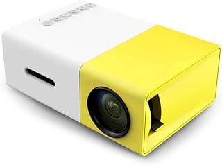 جهاز بروجيكتور محمول صغير ال سي دي مع منافذ USB/اس دي/ايه في/HDMI، اصفر، YG-300، 320 x 240