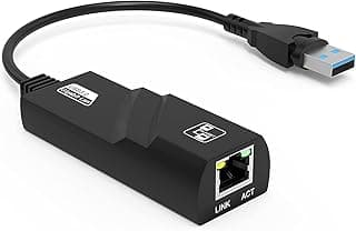 USB Ethernet Adapter USB 3.0 to10/100/1000 Mbps Gigabit LAN Network Adapter RJ45 Internet Adapter Compatible with MacBook, Surface,Notebook, PC