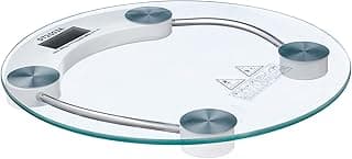2003A Round Glass Personal Scale, 180 KG - Transparent