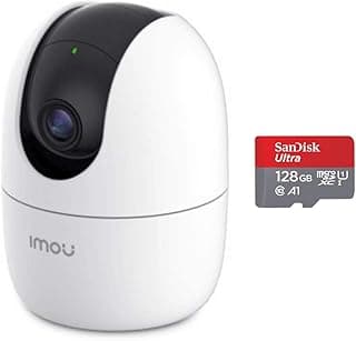 كاميرا مراقبة داخلية 2MP للمنزل مع كارت ذاكرة 128 جيجابايت (تسجيل لمدة 30 يوم)