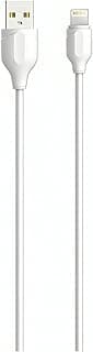 LS371 Lightning 2.1A Fast charging Data Cable 1M Length - White
