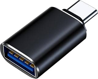 محول USB C الى USB نوع C ذكر الى USB انثى otg تايب سي متوافق مع ماك بوك اير 2020/ماك بوك 12 انش/ايباد برو 2020 والمزيد، اسود