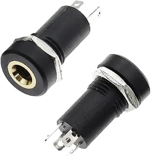 قطعتان مقبس صوت أنثى للإصلاح PJ392A 3.5MM 4 Pole ستيريو ذهبي مع صواميل لاستبدال سماعات الرأس