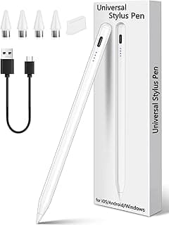 Active Stylus Pen for iPhone/Android/iPad/Samsung Tablets - White