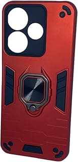 3mara Store Heavy Duty Protection Hard Back Case Cover for Xiaomi Redmi 13 4G - Red, Shockproof, Textured Finish