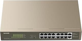 16-Port Unmanaged Gigabit Ethernet Switch, Ethernet Splitter(TEG1116P)|16 PoE+ Ports@150W|Plug & Play|Shielded Ports|Sturdy Metal|Desktop/Wall-Mount|Limited Lifetime Protection