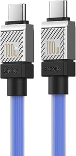 كابل شحن فائق السرعة 100 وات/2 متر PD3.1 QC4.0 من USB-سي إلى للاب توب ديل 2 في 1 XPS/انسبايرون/مايكروسوفت سيرفس برو 9/X/8 7/لينوفو/اتش بي/اسوس/آبل ماك بوك اير/برو/اي باد باسيوس أزرق