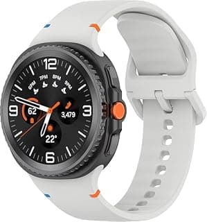 أحزمة سيليكون رياضية لسامسونج Galaxy Watch 8 مقاس 40mm 44mm/8 Classic مقاس 46mm، سوار مطاطي رياضي ناعم مقاوم للماء بتركيب سريع بدون فجوات لـ Galaxy Watch 8 Classic مقاس 46mm