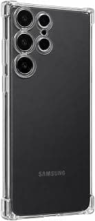 جراب سيليكون شفاف لسامسونج Galaxy S23 Ultra مع زوايا حماية مضادة للصدمات، جراب TPU مرن وشفاف ونحيف ومقاوم للخدش