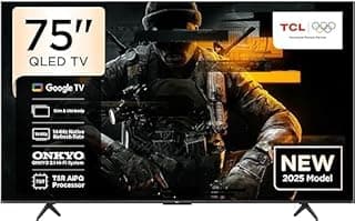 75P8K 75" 4K 144Hz Gaming QLED Onkyo 2.1 Dolby Atmos Google TV with Dolby Vision & HDR 10+