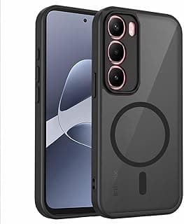 جراب مغناطيسي Grabist لهاتف Infinix Hot 60 Pro Plus 4G، مطفي شفاف، حماية عسكرية، غطاء مضاد للصدمات مع حماية للكاميرا (مطفي)