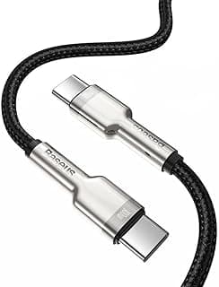 كابل شحن سريع 100 وات Energetic Series بطول 2 متر، PD3.1 QC4.0، من USB-C إلى USB-C للابتوب ديل، مايكروسوفت سيرفس، اتش بي، اسوس، ابل ماك بوك، ايباد (أسود)