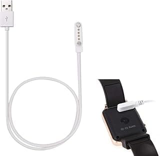 كابل شحن لساعة ذكية، كابل شحن USB مغناطيسي 4 سنون للساعات الذكية التي تعمل بالبلوتوث (4 سنون)