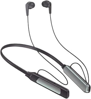سماعة رياضية Life U60i بلوتوث حول الرقبة بتصميم مغناطيسي، صوت عالي الجودة مع باس قوي HiFi Stereo، داخل الأذن (أسود)