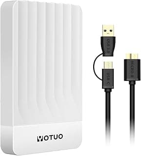 YOTUO External Hard Drive, USB 3.0 Portable HDD External Expansion Storage for PC, Mac, Desktop, Laptop Office Devices, for PS4, PS5, Xbox One, Xbox 360, Xbox Series X/S Gaming Devices (Whtie, 500GB)