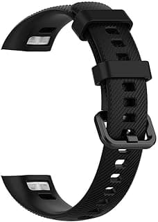 سوار سيليكون بديل لساعة هواوي Honor Band 4/Band 5 - أسود