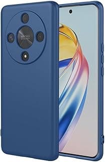 جراب لهاتف Honor X9d سيليكون ناعم TPU غطاء حماية خفيف الوزن مع إطار كاميرا ناعم الملمس للرجال والنساء متوافق مع Honor X9d 5G (أزرق)