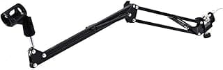 Microphone Stand Holder Professional Adjustable Metal Suspension Scissor Arm for Mounting on Desk Table Top