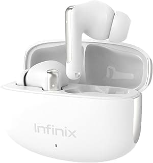 سماعات أذن Nc XE28 من انفينيكس سماعة أذن بلوتوث لاسلكية مقاومة للماء بتصنيف IPX4، بإمكانية إجراء المكالمات وصوت واضح بـ4 ميكروفونات وخاصية إلغاء الضوضاء وعمر بطارية طويل 35 ساعة